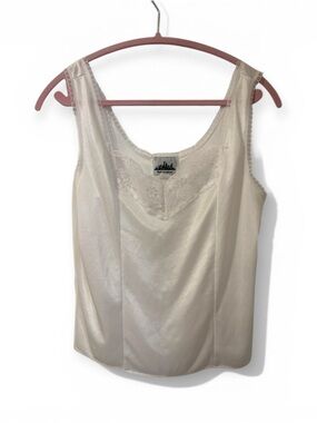 Y2K Silky Lace-Trim Ivory Camisole